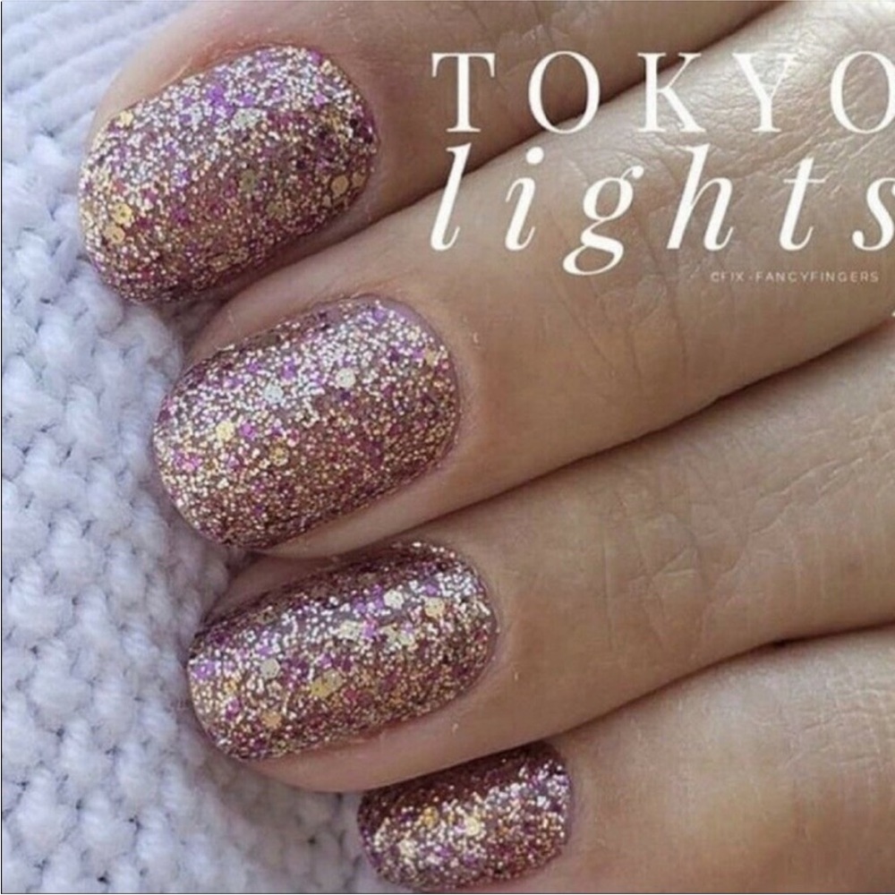 Color Street: Tokyo Lights | Rose Gold Glitter Sparkle Party Metallic Pink - Picture 7 of 16
